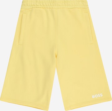 BOSS Regular Pants in Yellow: front