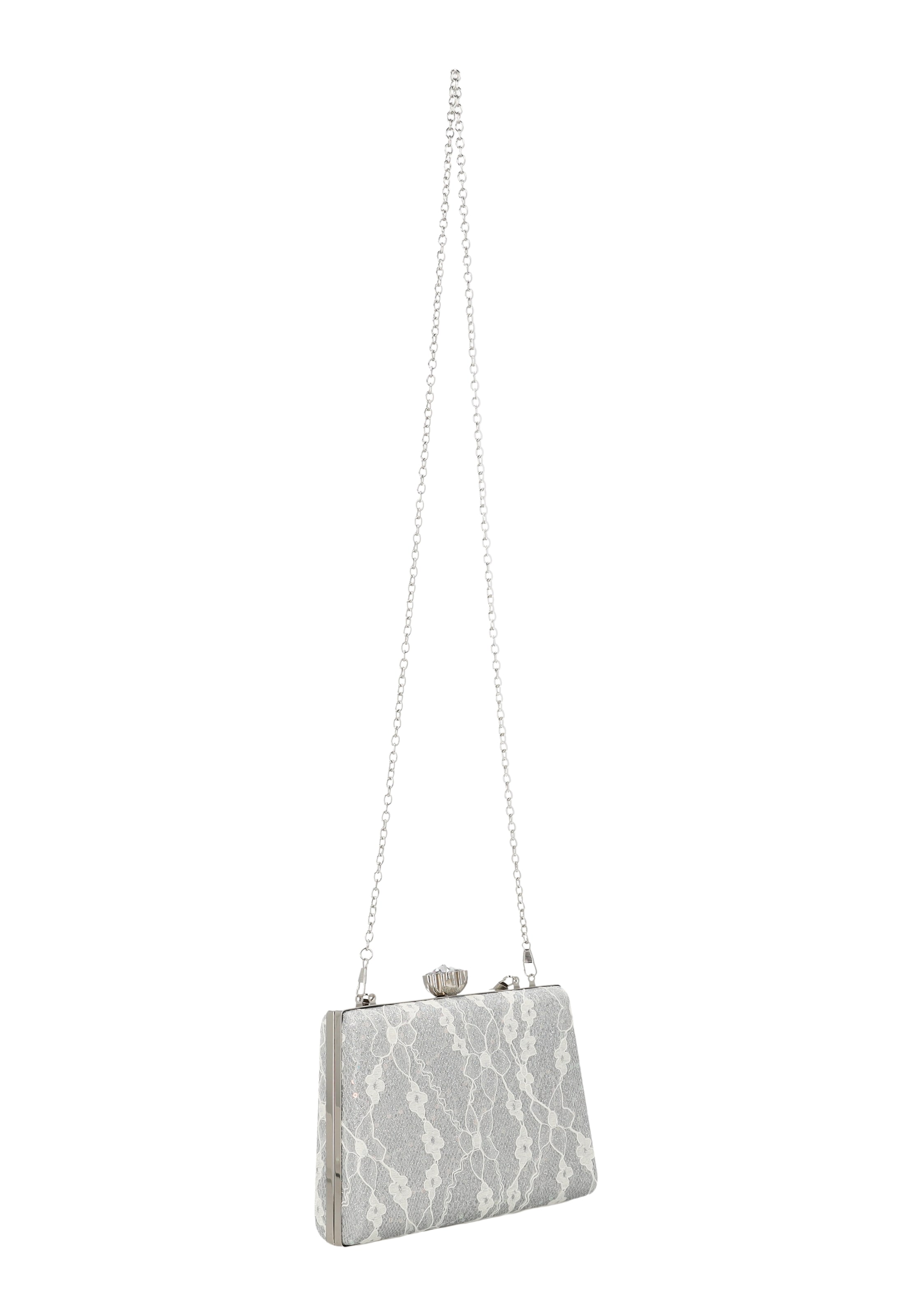 faina Clutch in Silber