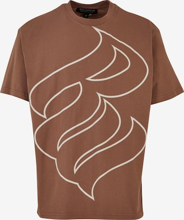 T-Shirt ROCAWEAR en marron : devant