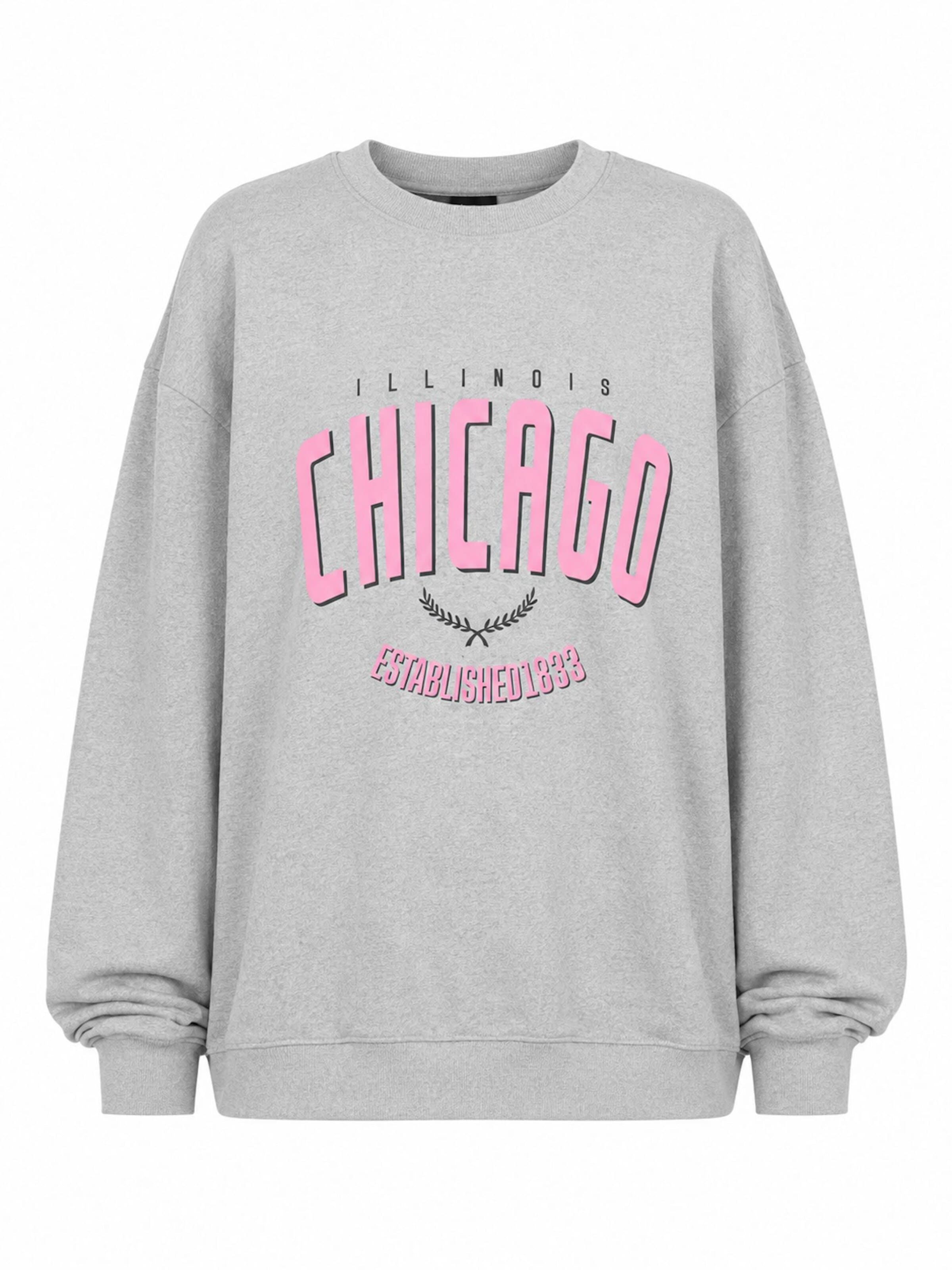 Worldclassca Oversizepullover 'Chicago'‌‌‌‌‌‌ in Grau: Vorderseite
