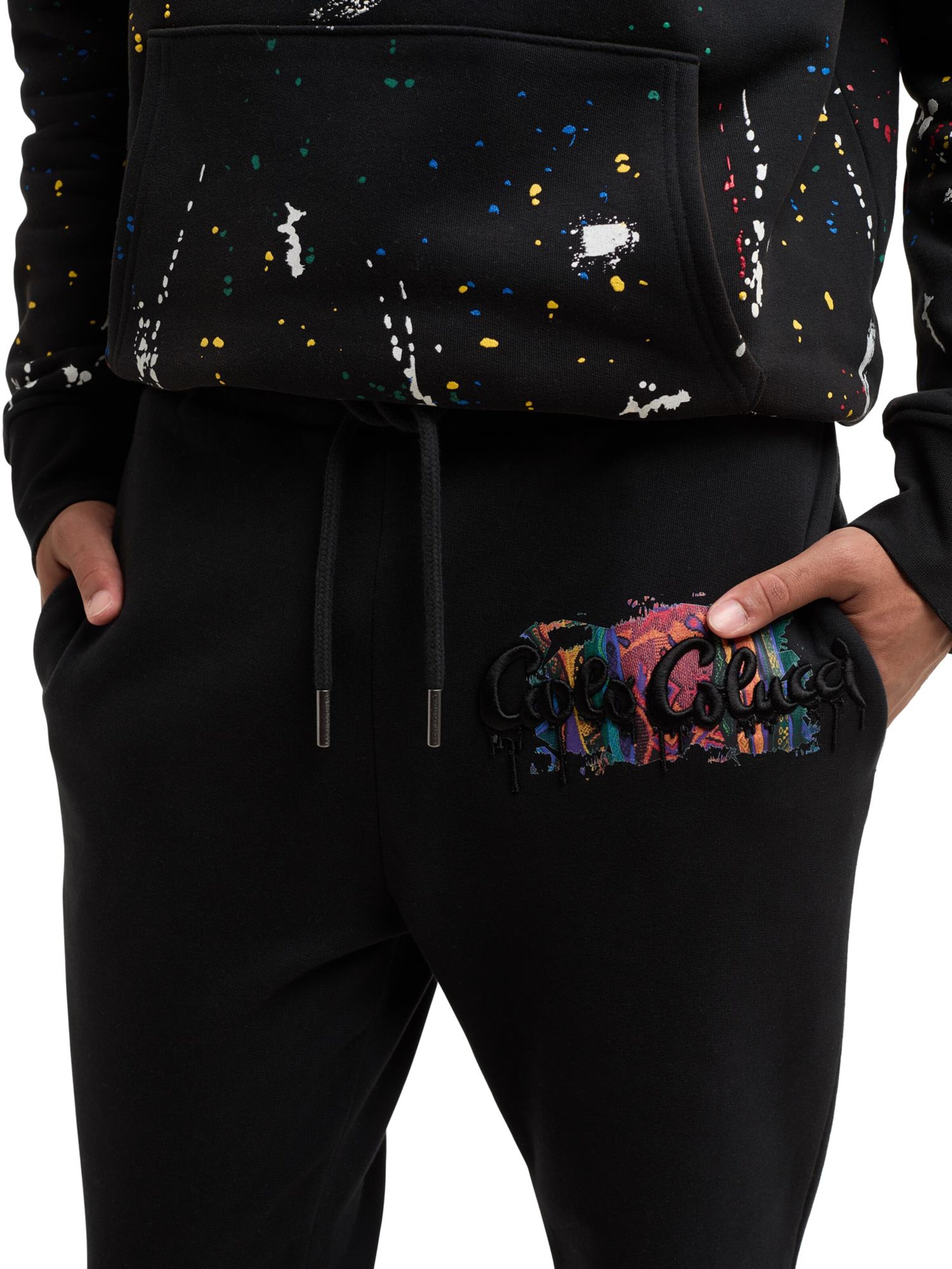 Carlo Colucci Regular Hose in Schwarz