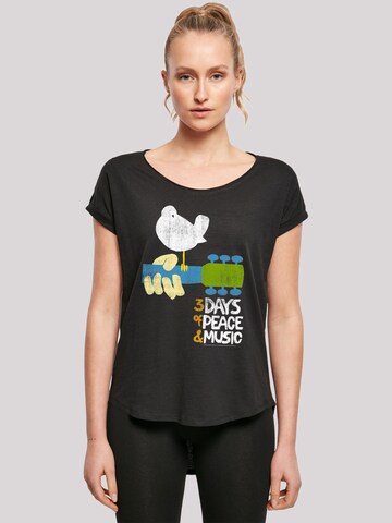 F4NT4STIC Shirt 'Woodstock Festival Poster' in Black: front