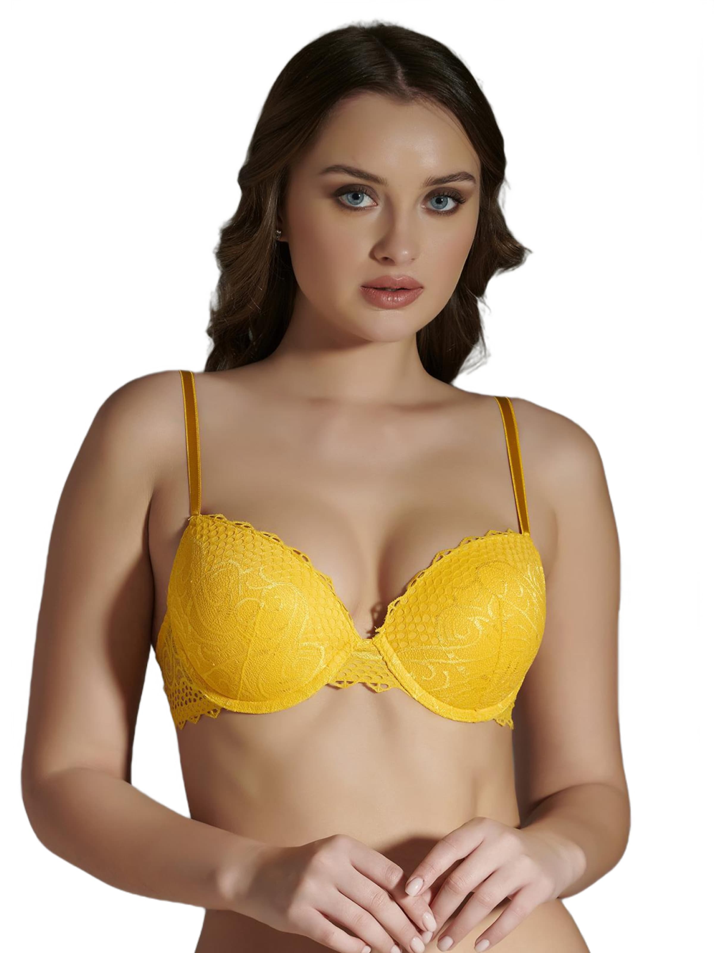 C&City Push-up BH in Geel: voorkant