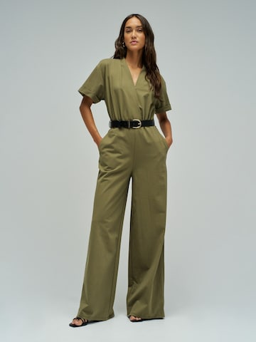 Salsa Jeans Jumpsuit in Groen: voorkant