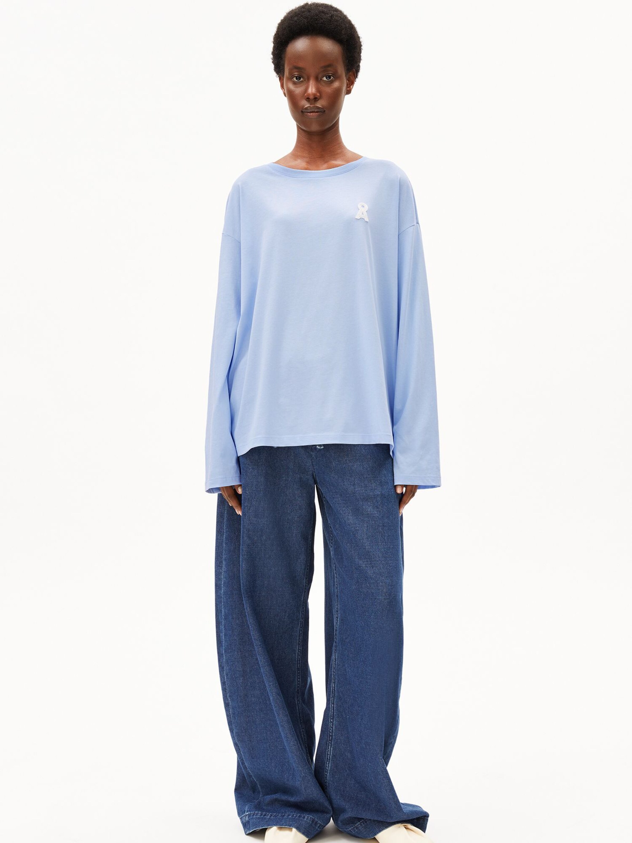 ARMEDANGELS Longsleeve ICONIC Å FIETAA in Blau: Vorderseite