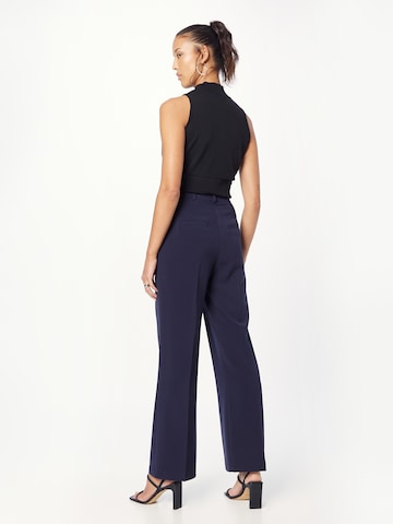 Wide Leg Pantalon à plis Warehouse en bleu