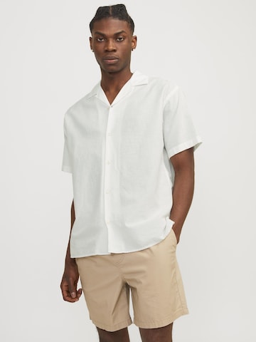 balta JACK & JONES Standartinis modelis Marškiniai: priekis