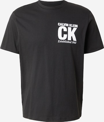 Calvin Klein Тениска в черно: отпред