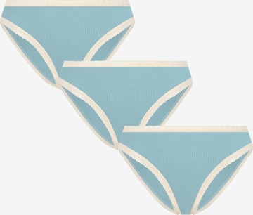 Albero Natur Panty 'Bio-Baumwoll-Slip mit Spitze – 3er Pack' in Blue: front