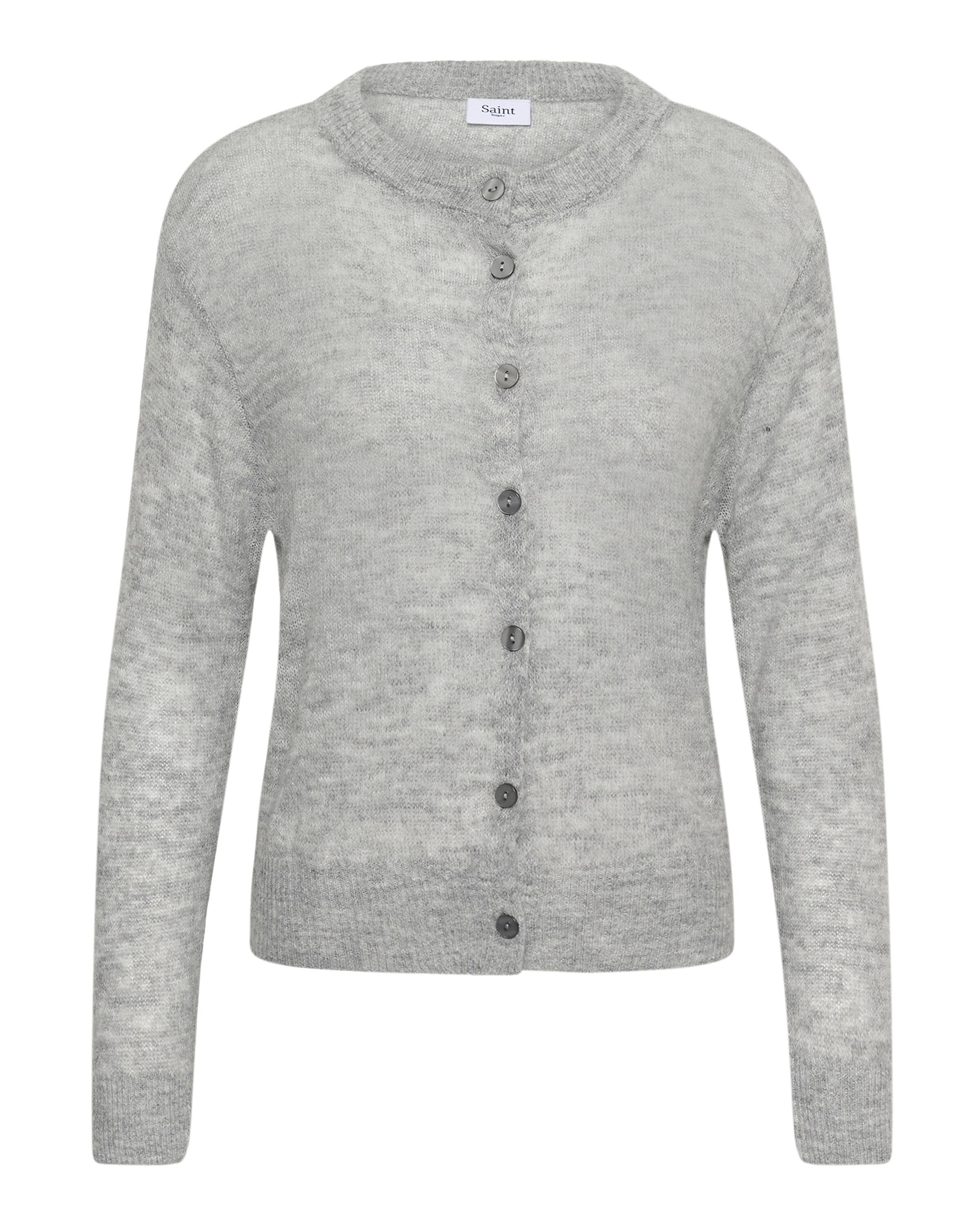 SAINT TROPEZ Knit cardigan 'Sabbara' in Grey: front