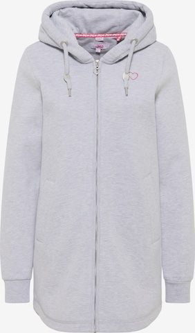 MYMO Zip-Up Hoodie in Grey: front