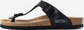 Bayton T-Bar Sandals 'Mercure' in Black: front