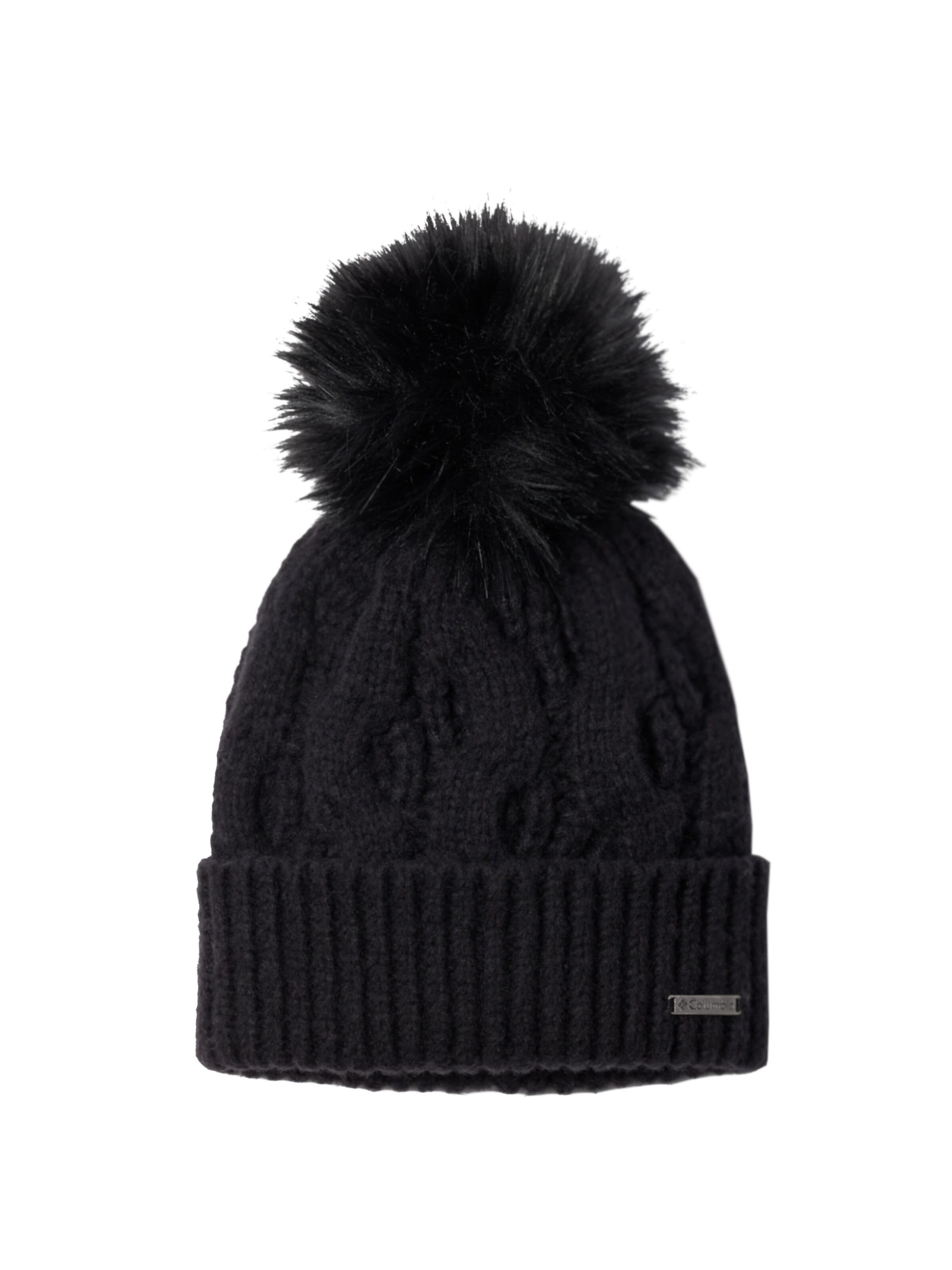 COLUMBIA Mütze 'Columbia Boundless Days Cable Knit Pom Beanie'‌ in Schwarz: Vorderseite