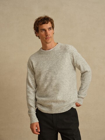 DAN FOX APPAREL Sweter 'William' w kolorze szary: przód