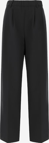 Distretto12 Wide Leg Hose 'Milano' in Schwarz: Vorderseite