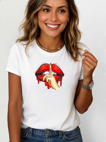 RMK Shirt 'Be quit' in Weiß