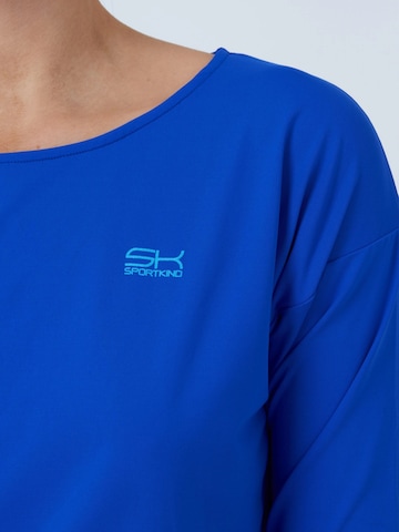 SPORTKIND Shirt '3/4 Loose Fit' in Blauw