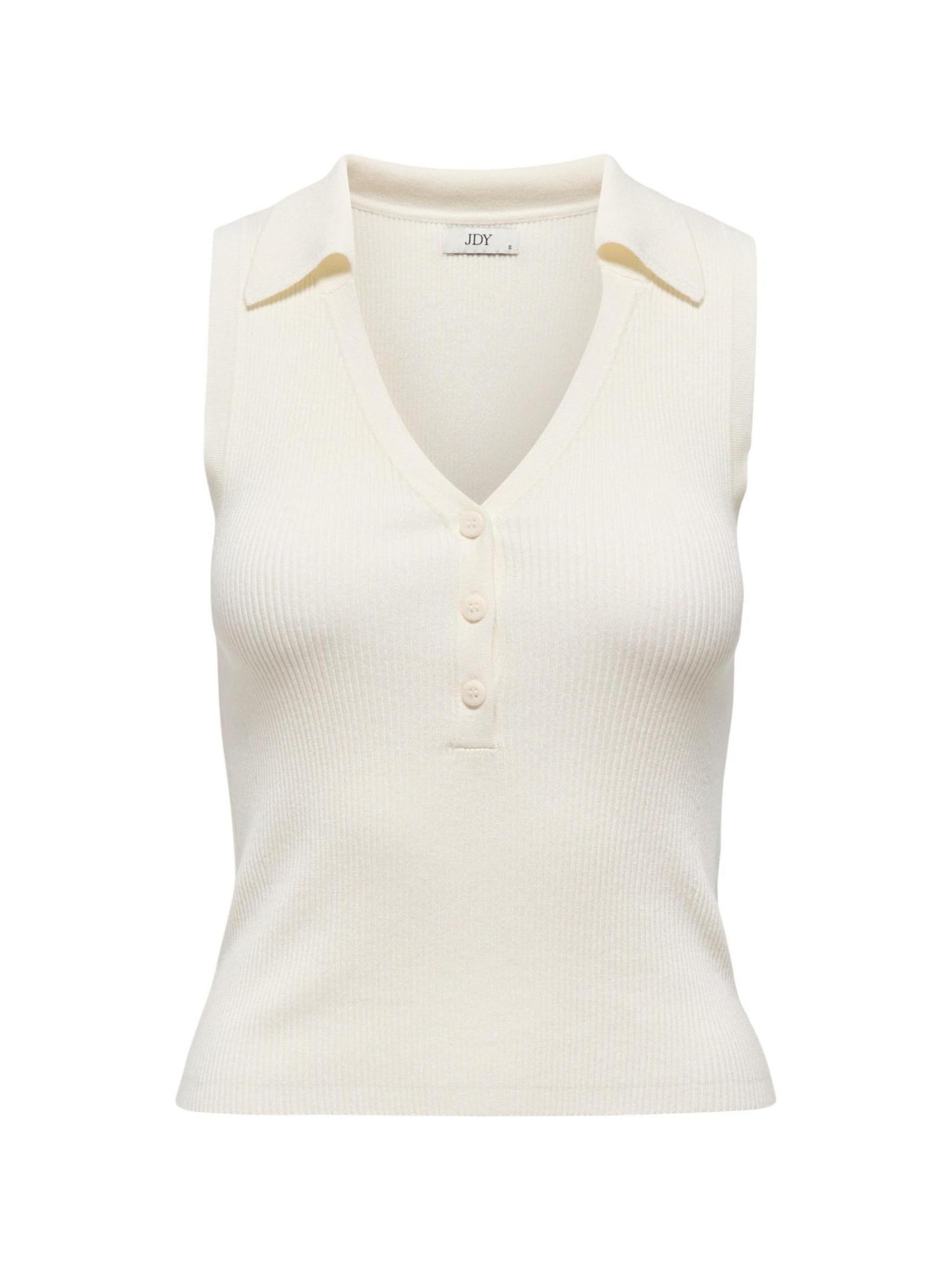 Top in maglia 'Nanna' di Jaqueline de Yong in beige: frontale