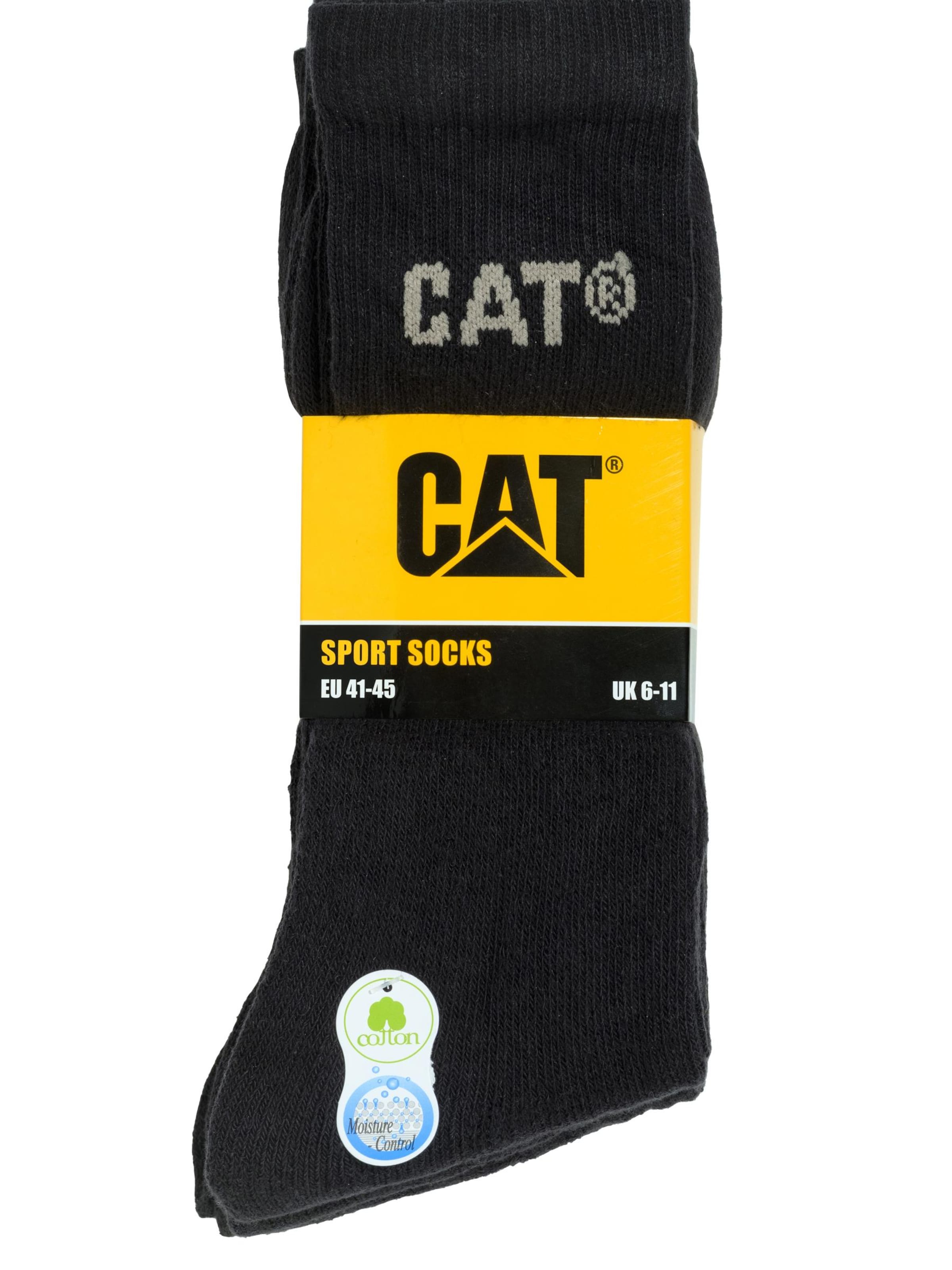 CATERPILLAR Sportsokken 'Caterpillar Heren Performance Sportsok Zwart 5-Pack' in Zwart