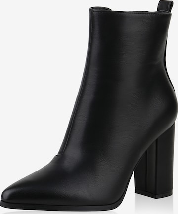 Van Hill Enkellaarsjes 'Dawn' in Zwart: voorkant