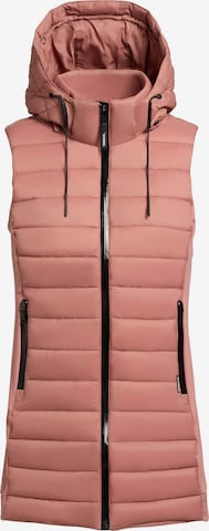 khujo Vest ' CEBCA ' in Pink: front