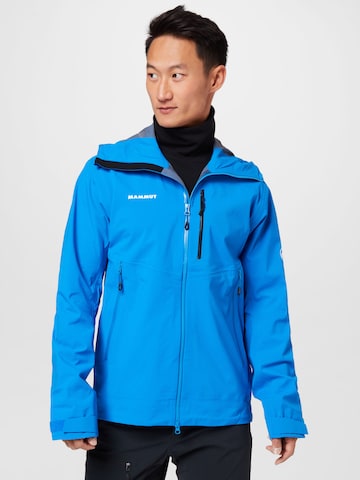 MAMMUT - Casaco outdoor 'Alto Guide' em azul: frente