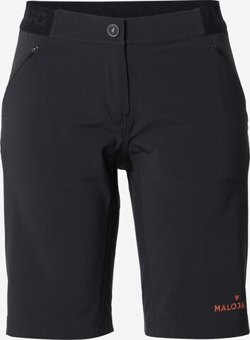 Maloja Outdoor Pants in Black: front