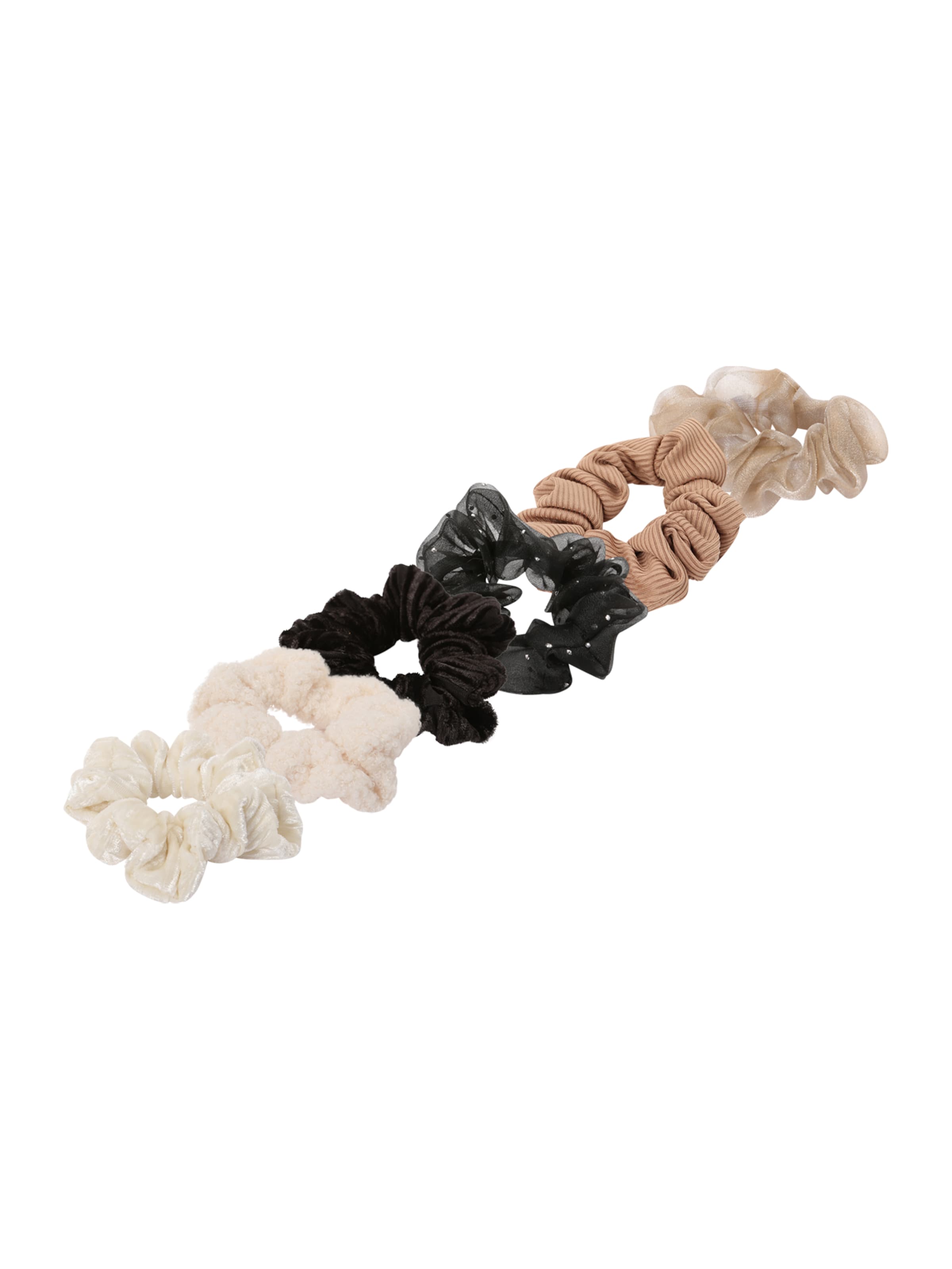 ABOUT YOU Scrunchie in cappuccino / schwarz / naturweiß, Produktansicht