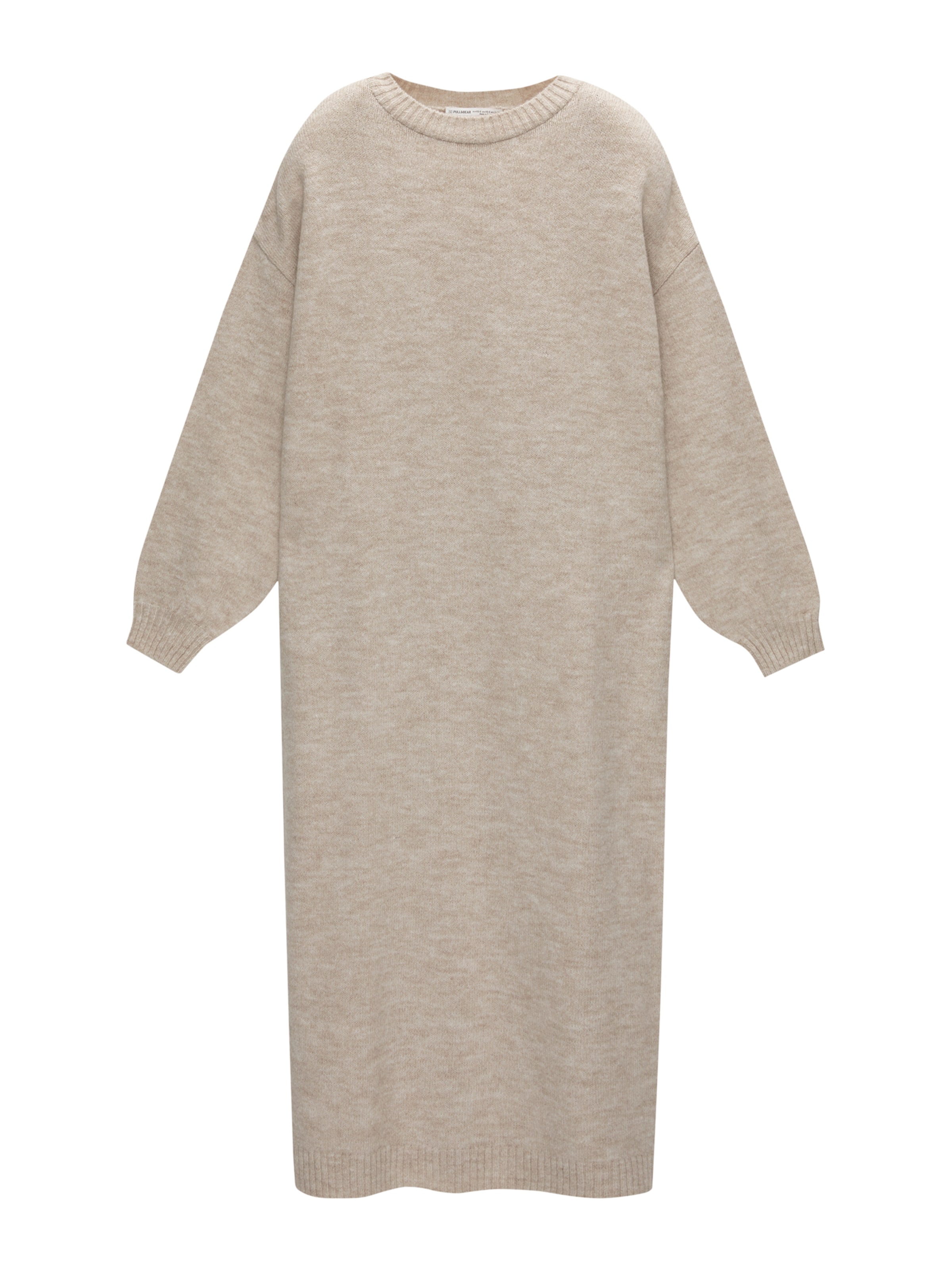 Robes en maille Pull&Bear en beige : devant