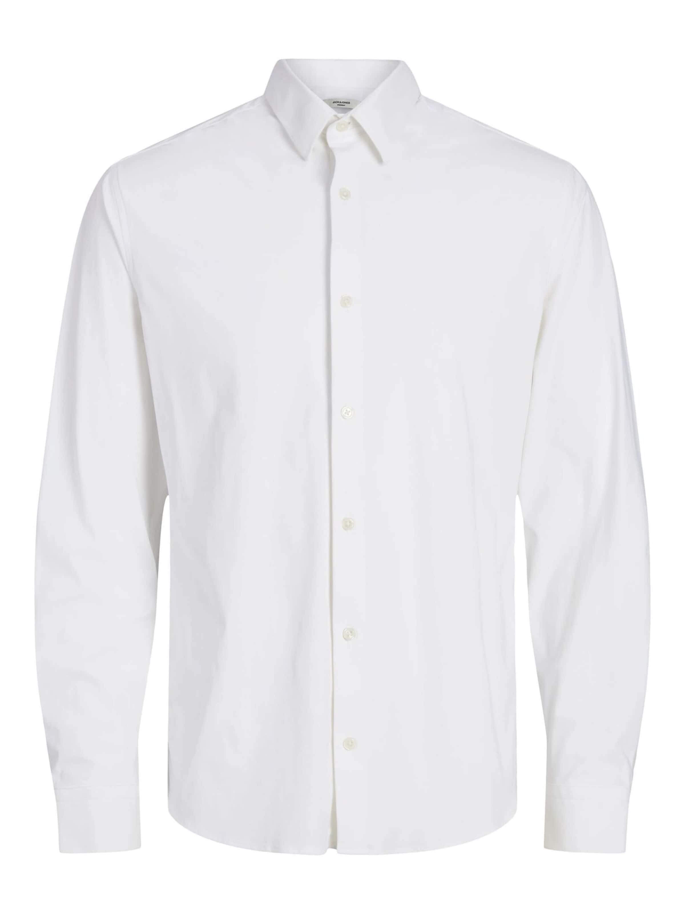 JACK & JONES Comfort fit Button Up Shirt 'Blaactive' in White: front
