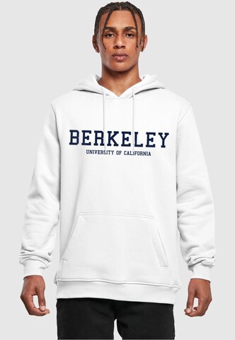 Merchcode Sweatshirt 'Berkeley University' in Wit: voorkant