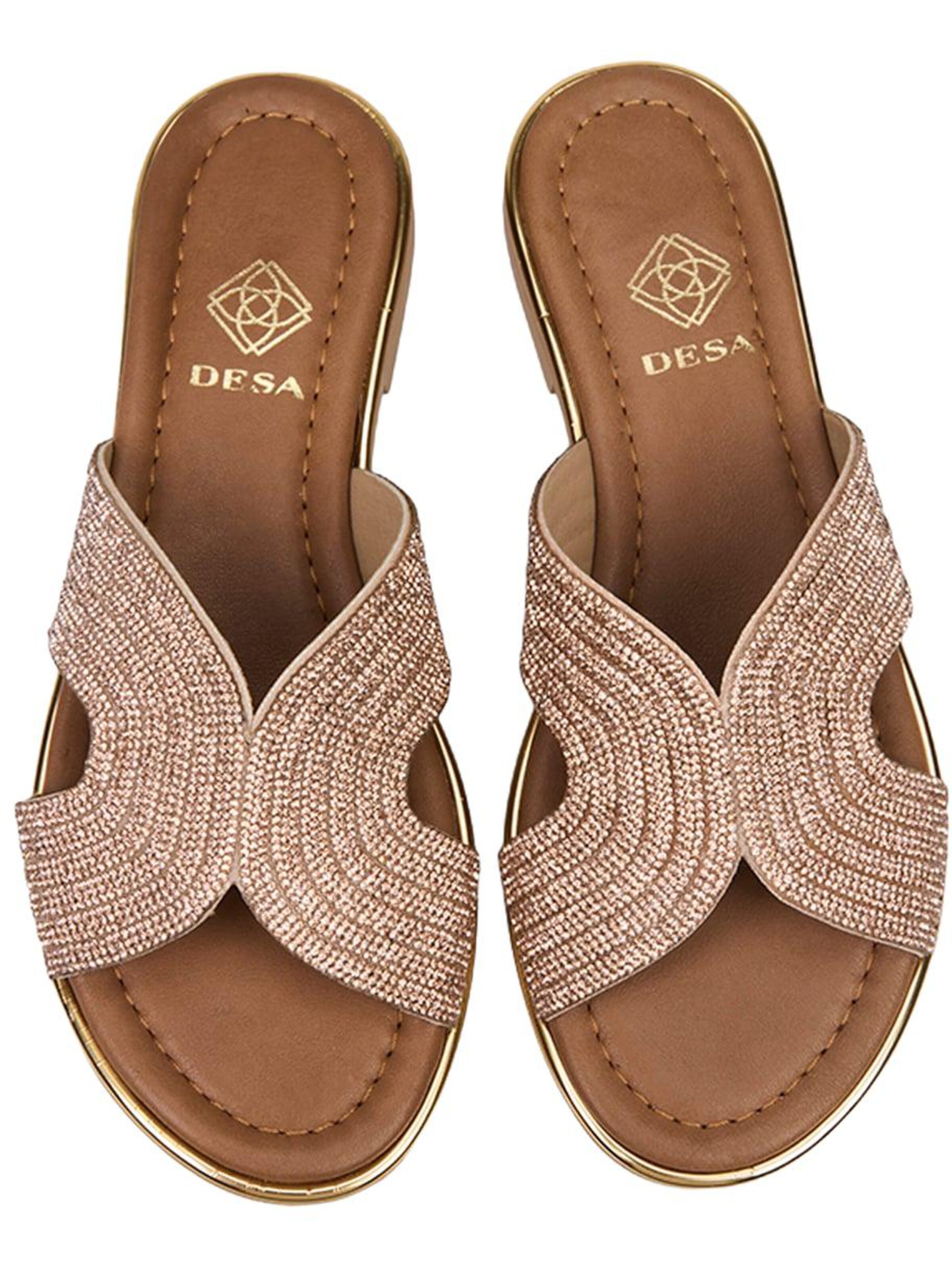 Desa Mule 'DESA Damen-Sandalen mit Steindetails' in Pink