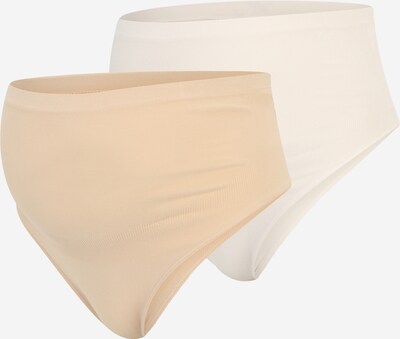 MAMALICIOUS Boyshorts 'HEAL' in Beige / White, Item view