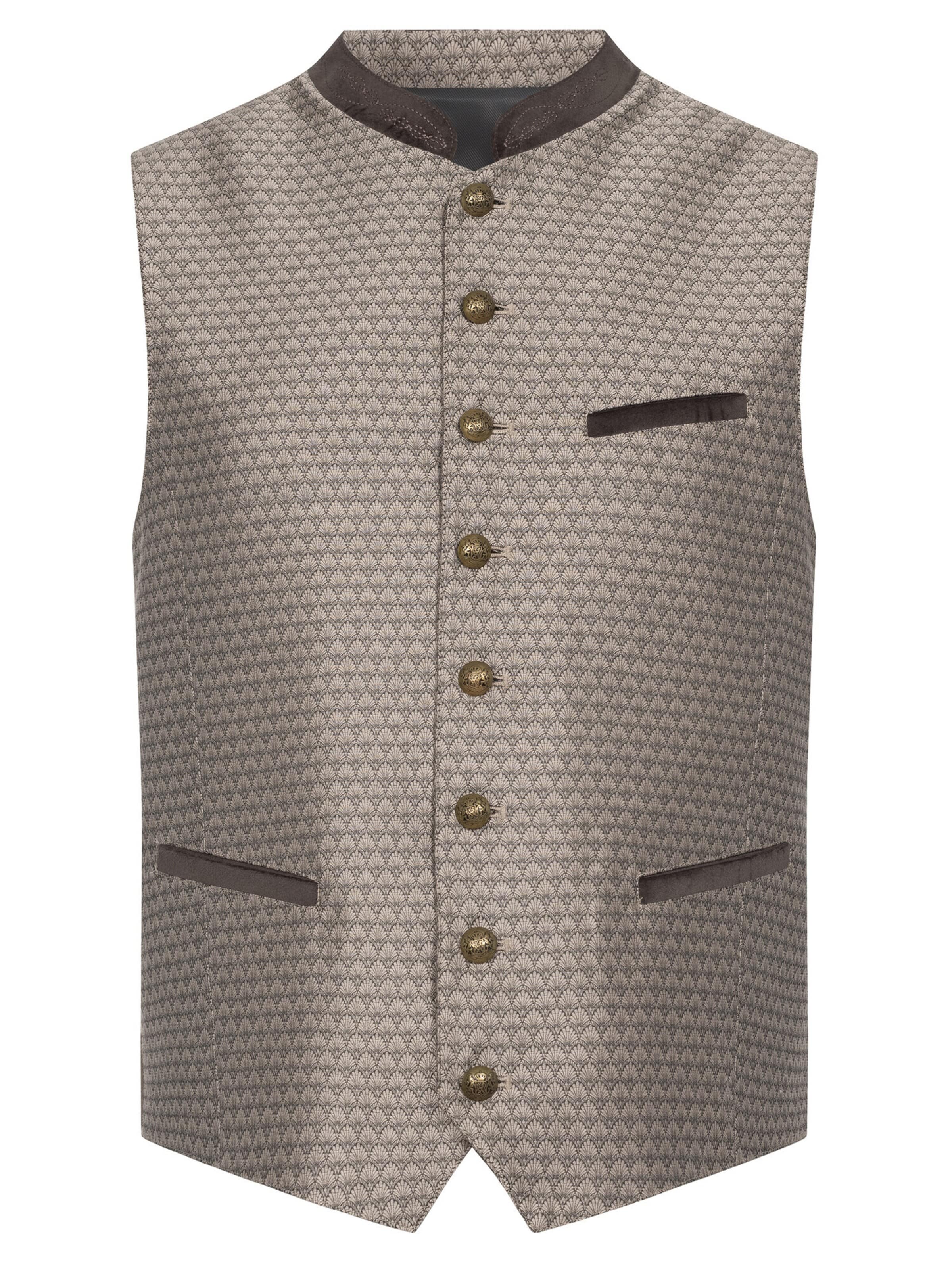 Trachtenhof Nübler Vest 'Trachtengilet Konrad' in Brown: front
