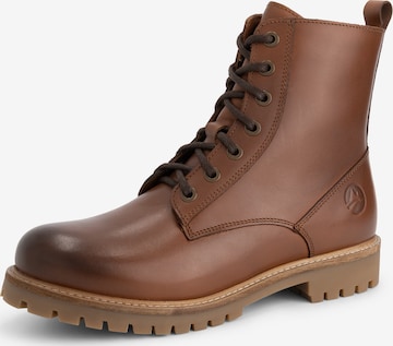 Travelin Schnürstiefel 'Kvaloya' in Braun: Vorderseite