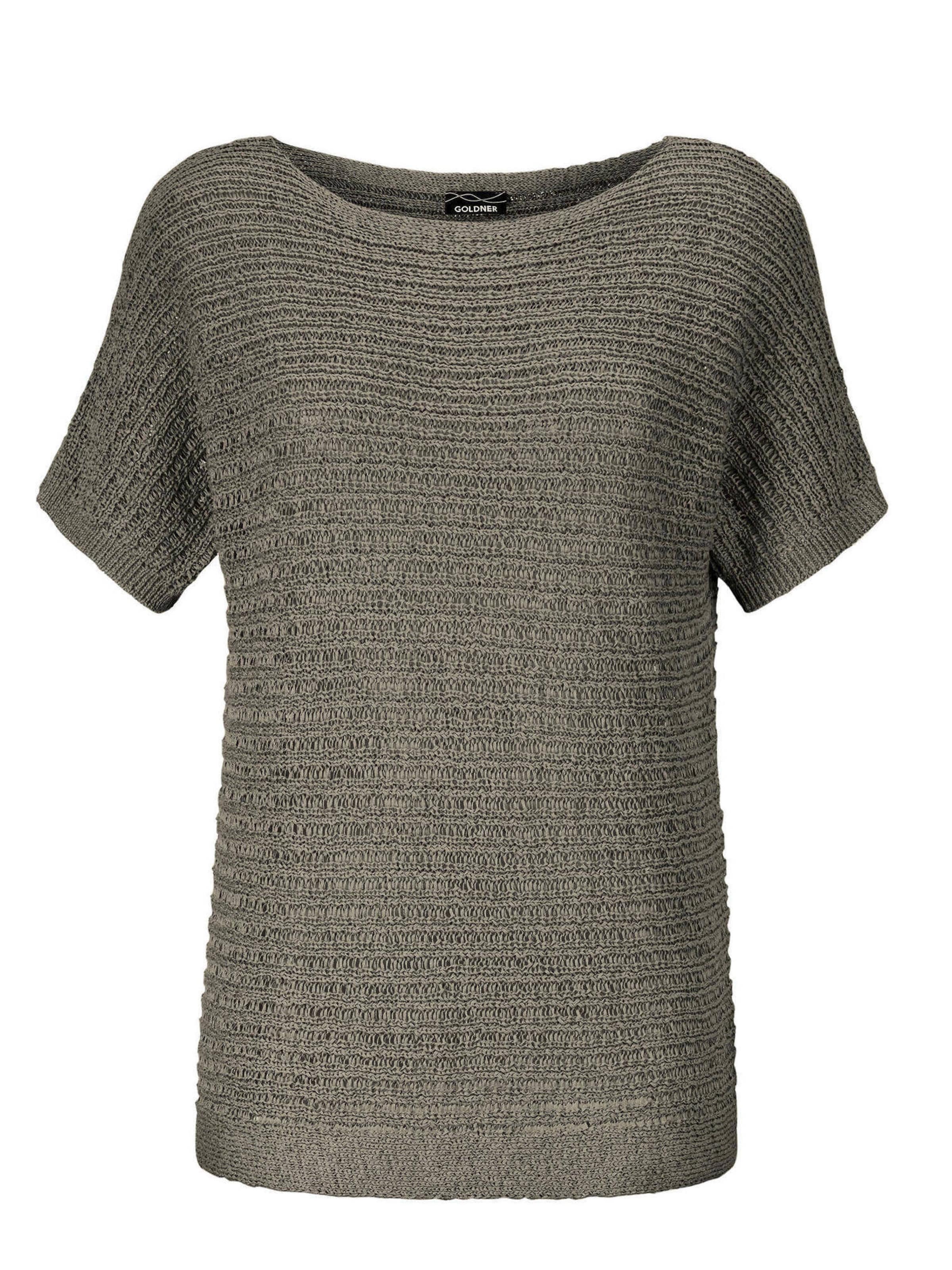 Goldner Pullover in Grün: Vorderseite