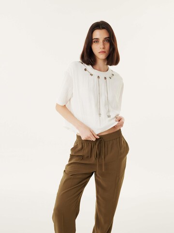 Twist Blouse in Wit: voorkant