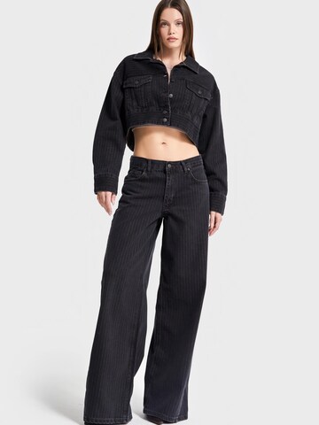 Wide Leg Jean 'Wide Mid Rise Jeans' IT'S BASIC en gris : devant