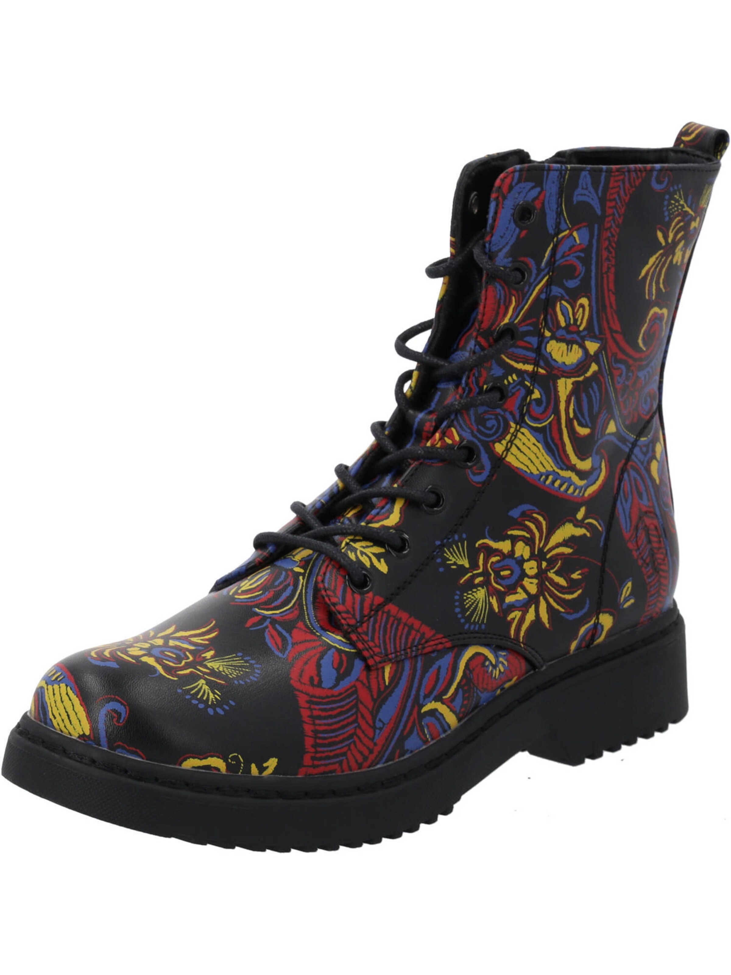 Palado by Sila Sahin Schnürstiefel 'Djerba Fresco by Sila Sahin' in Schwarz: Vorderseite