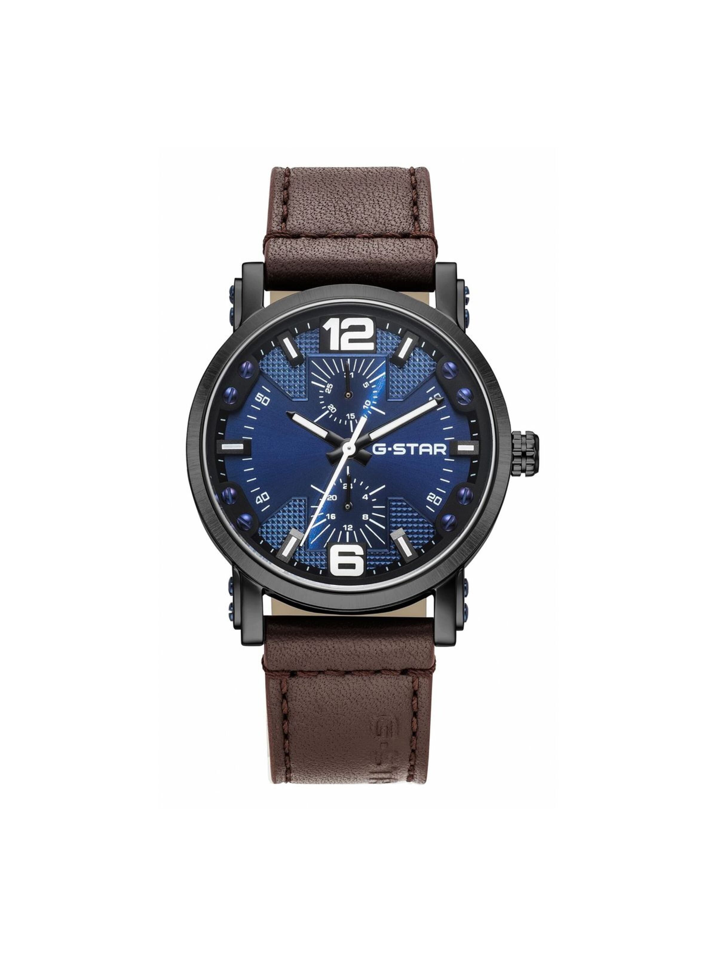 G-STAR Analogové hodinky 'Function watch Rovic' – hnědá: přední strana