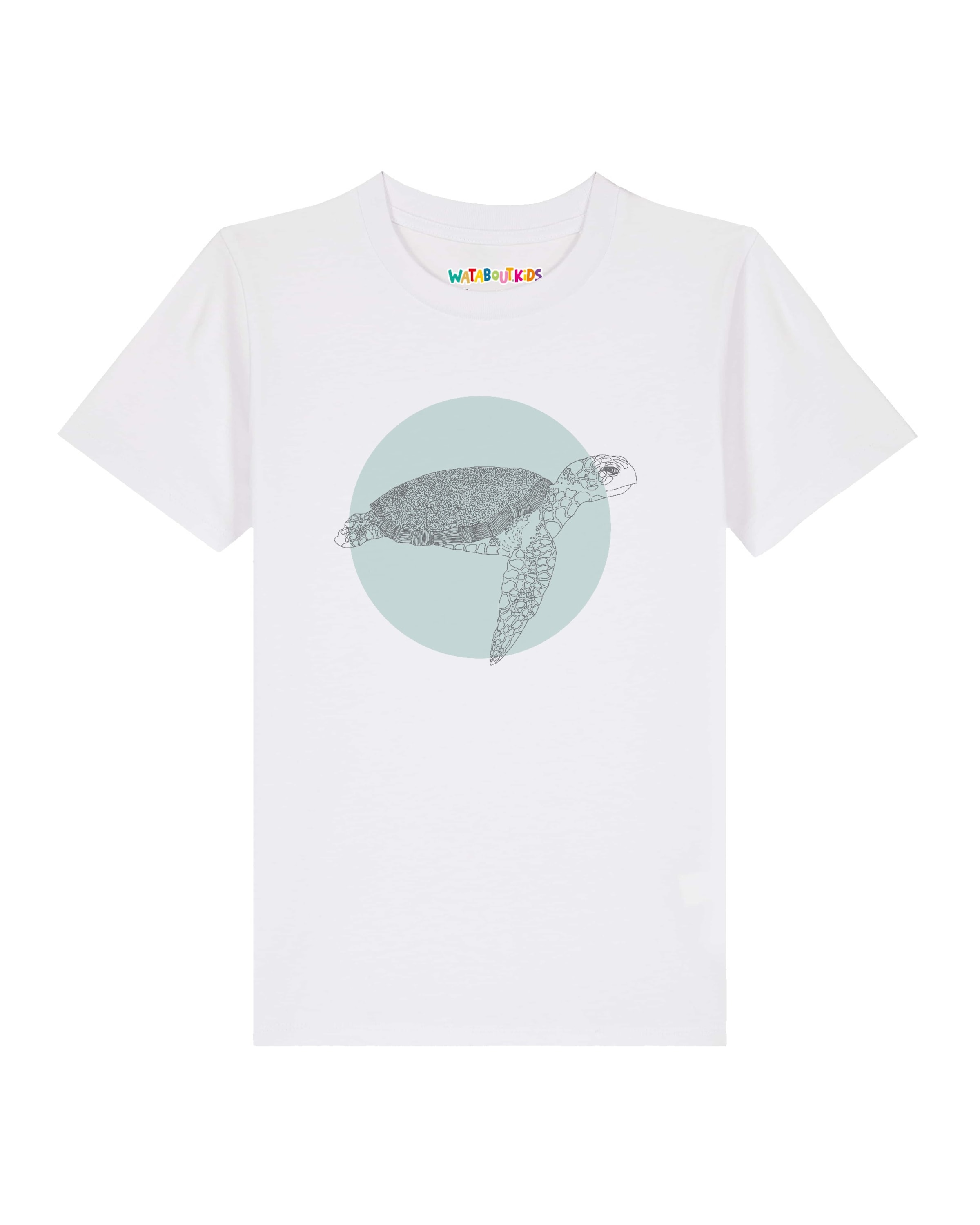 T-Shirt 'Meeresschildkröte' watabout.kids en blanc : devant