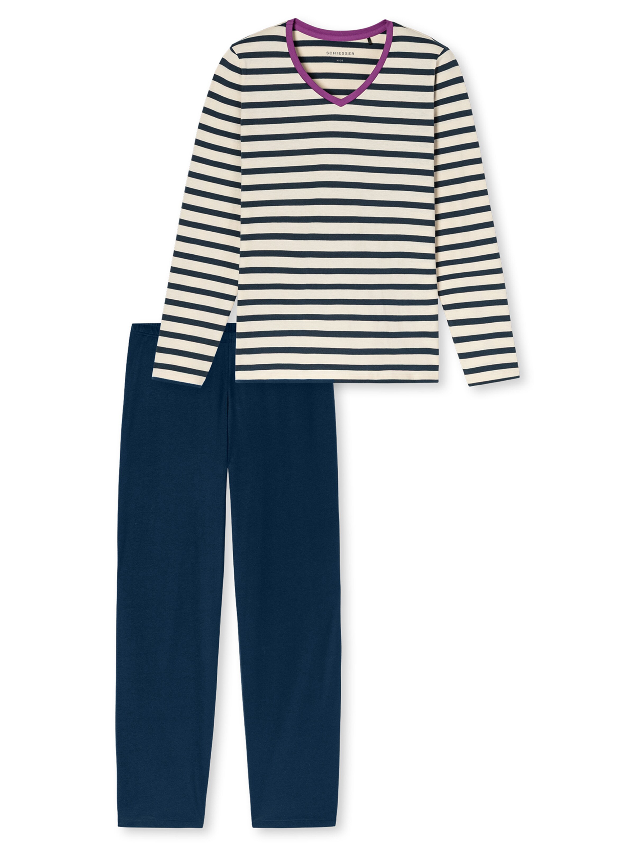 SCHIESSER Schlafanzug ' Casual Essentials ' in Beige: Vorderseite