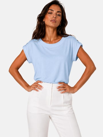 REGINA FASHION Shirt 'Blouse - Boat neckline plain' in Blue