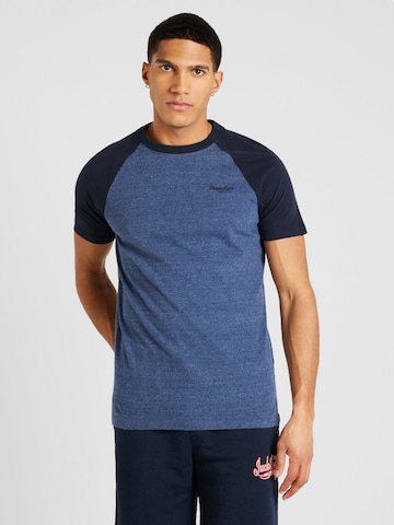 Superdry Shirt 'Essential' in Blauw: voorkant