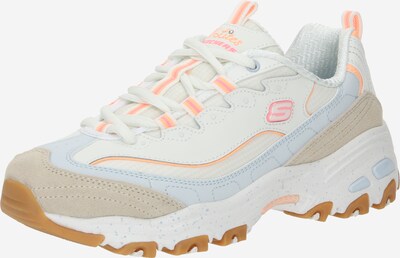 SKECHERS Sneaker low 'D'Lites' i beige / lyseblå / lyseorange / lys pink, Produktvisning