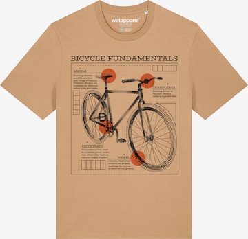 T-Shirt 'Fahrrad Grundlagen' Watapparel en beige : devant