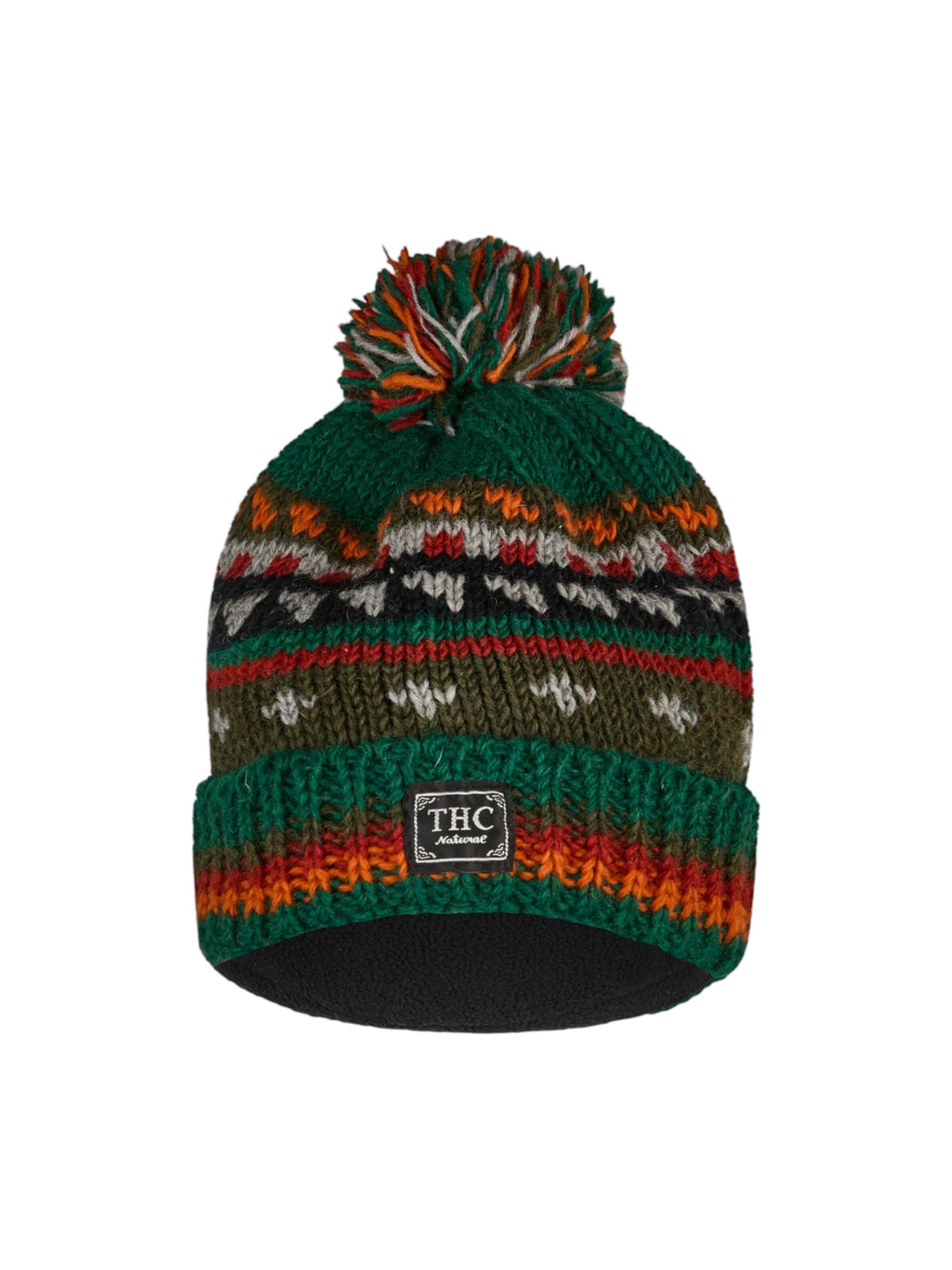 THC Natural Line Beanie in Mixed colors: front