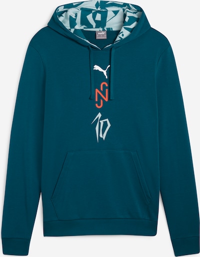 PUMA Sportiska tipa džemperis 'Neymar', krāsa - ciāna zils / oranžs / balts, Preces skats