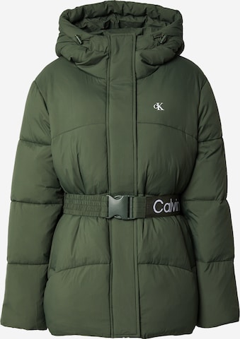 Calvin Klein Jeans Зимняя куртка в Зеленый: спереди