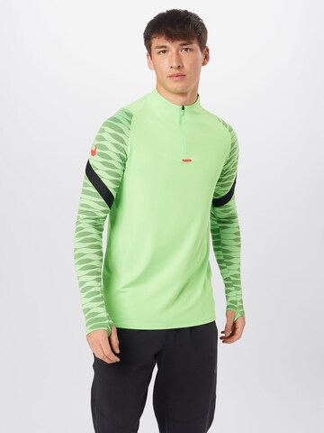 NIKETehnička sportska majica 'Strike' - zelena boja: prednji dio